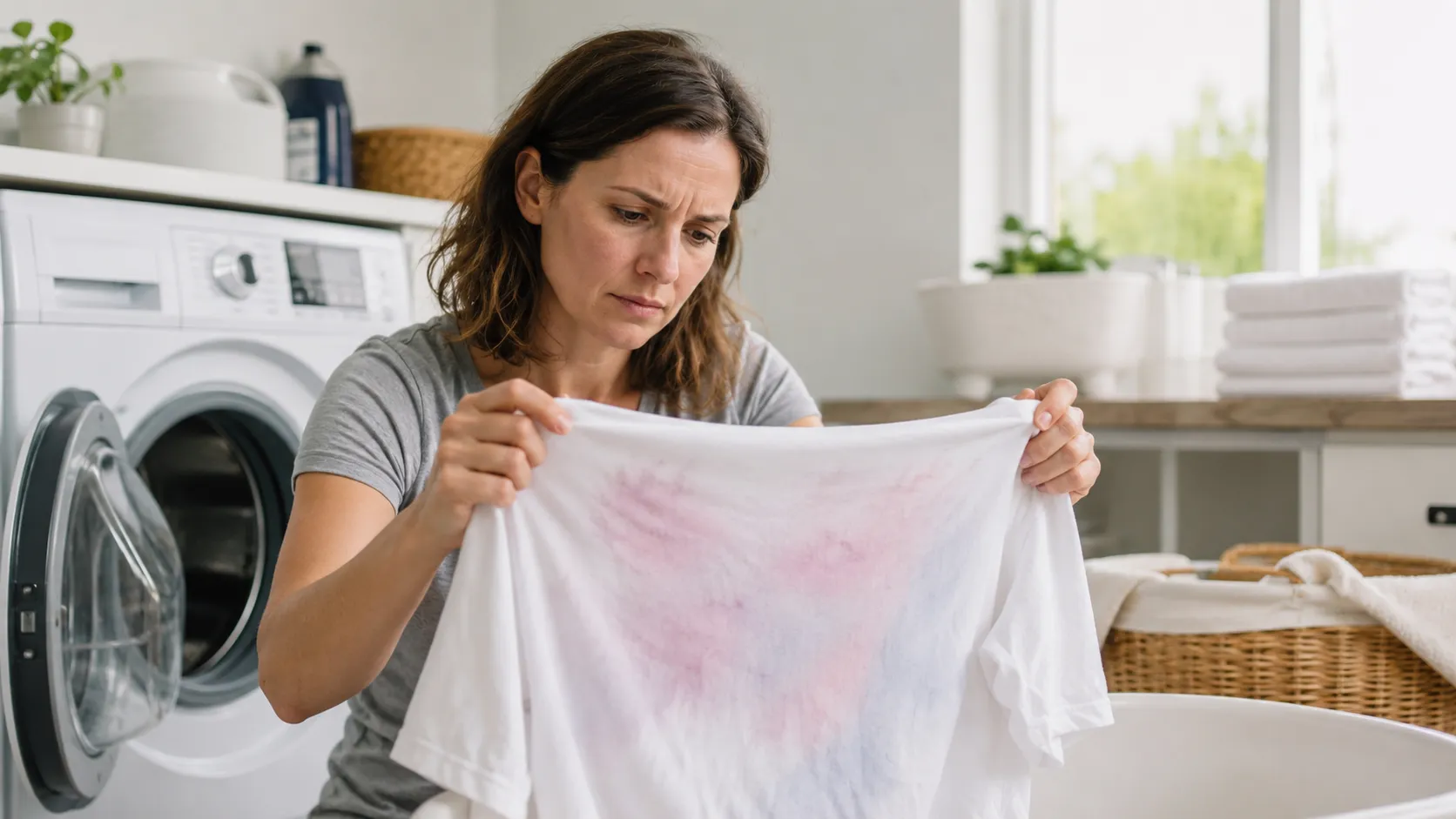 doorgelopen kleur witte kleding