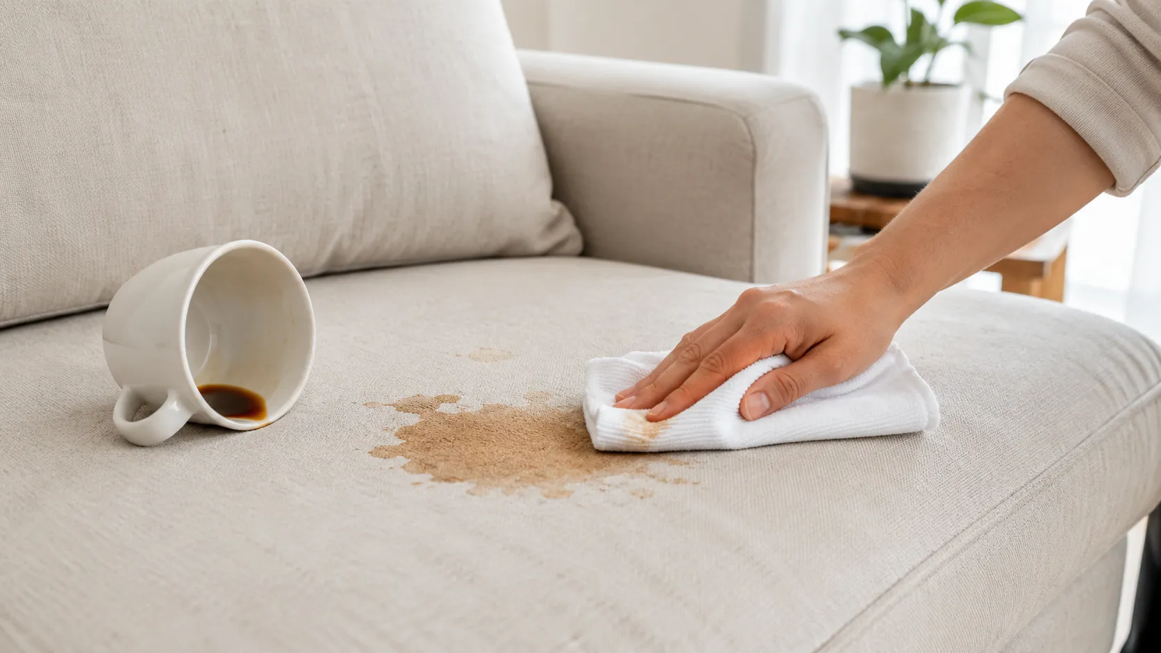 koffievlek bank verwijderen