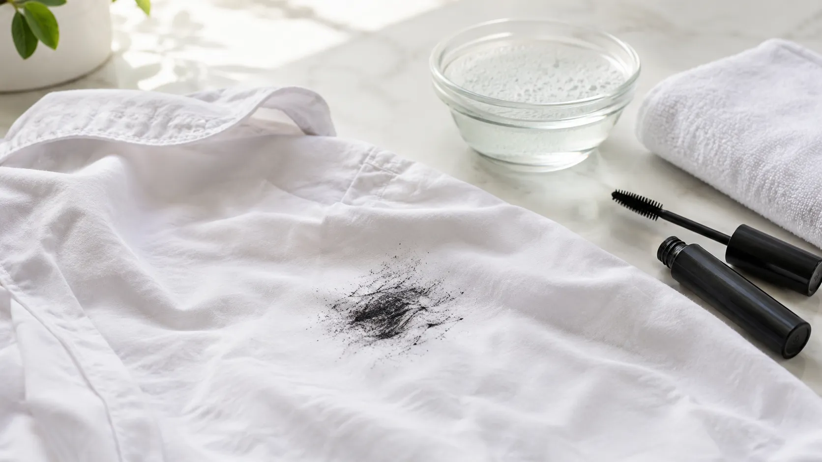 mascara vlek verwijderen