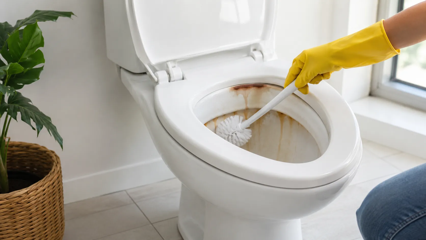 roestvlekken toilet verwijderen