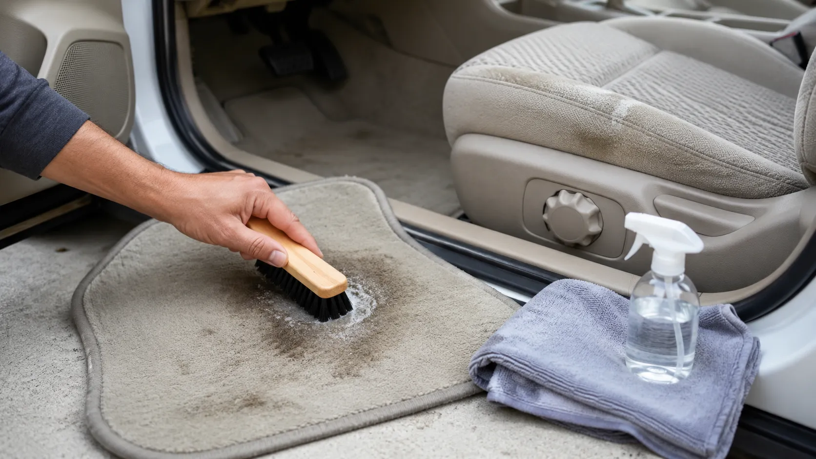 vlekken verwijderen autobekleding