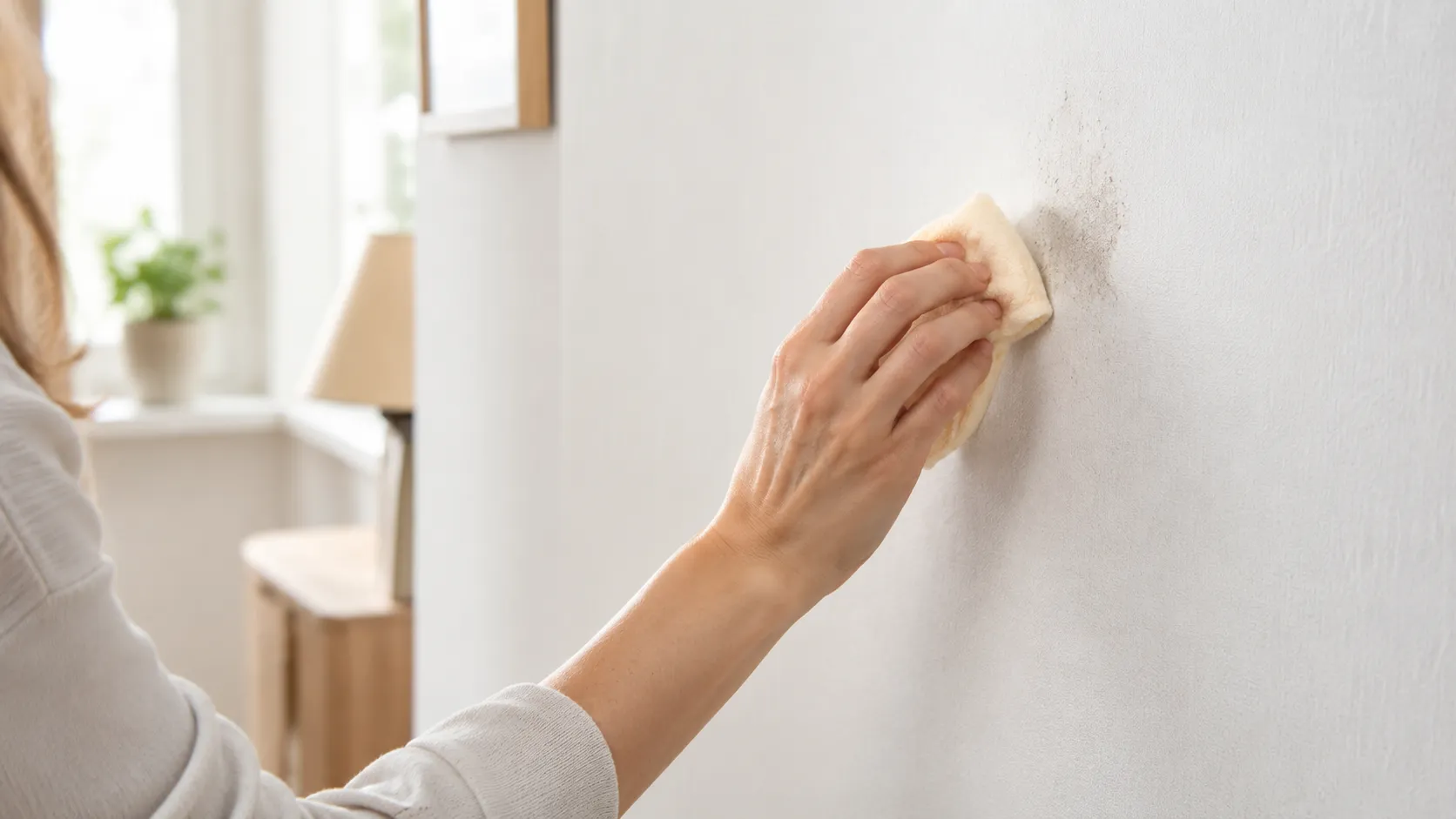 vlekken verwijderen muur behang