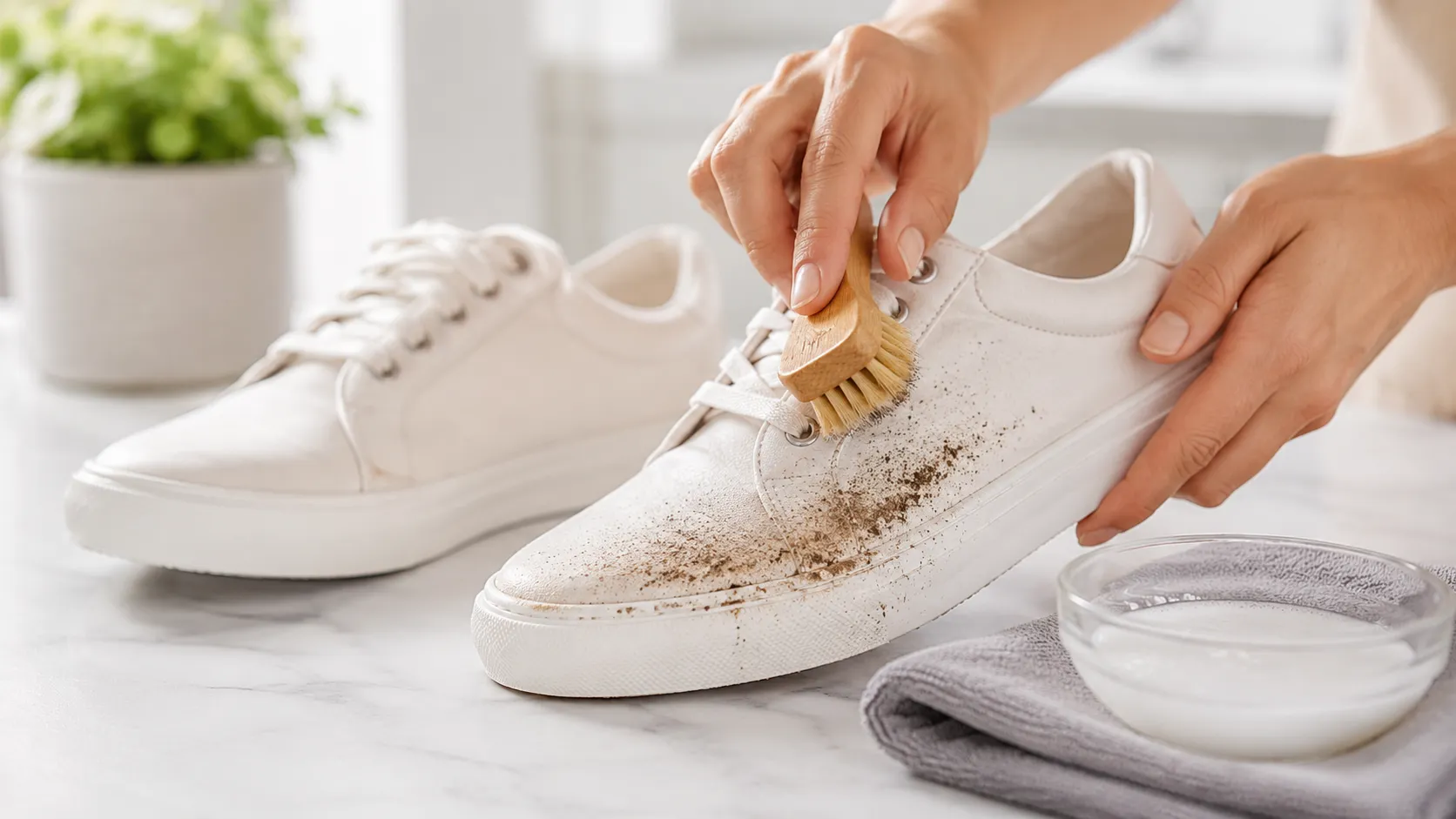 vlekken verwijderen schoenen