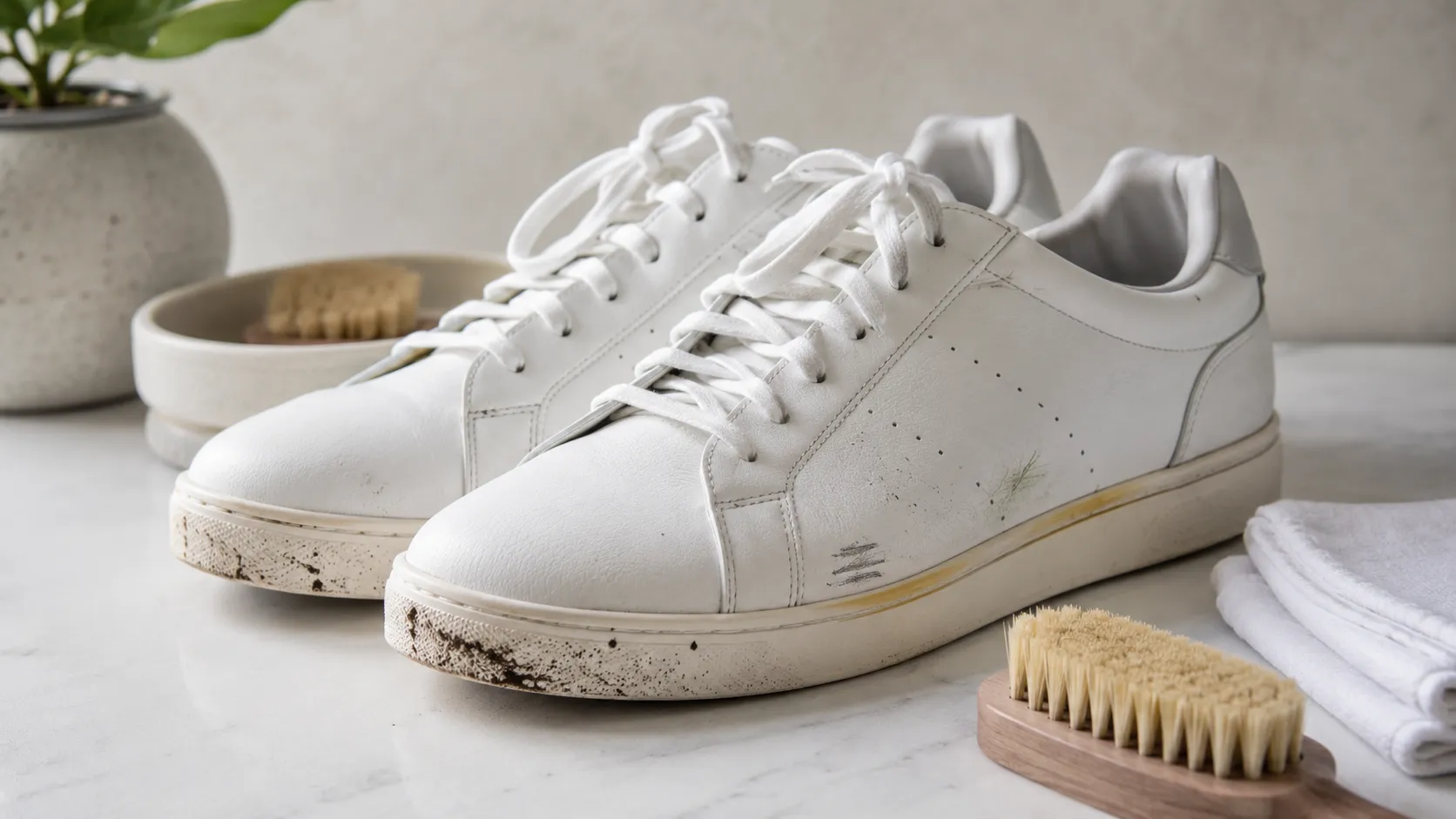 vlekken verwijderen witte sneakers